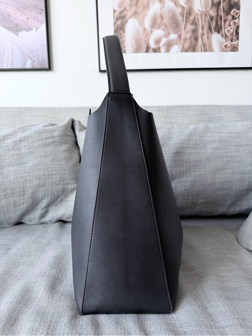Mango Black Structured Hobo Shoulder Bag - Picture 2 of 9